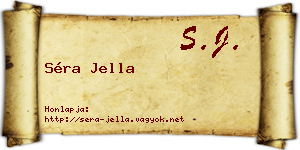 Séra Jella névjegykártya